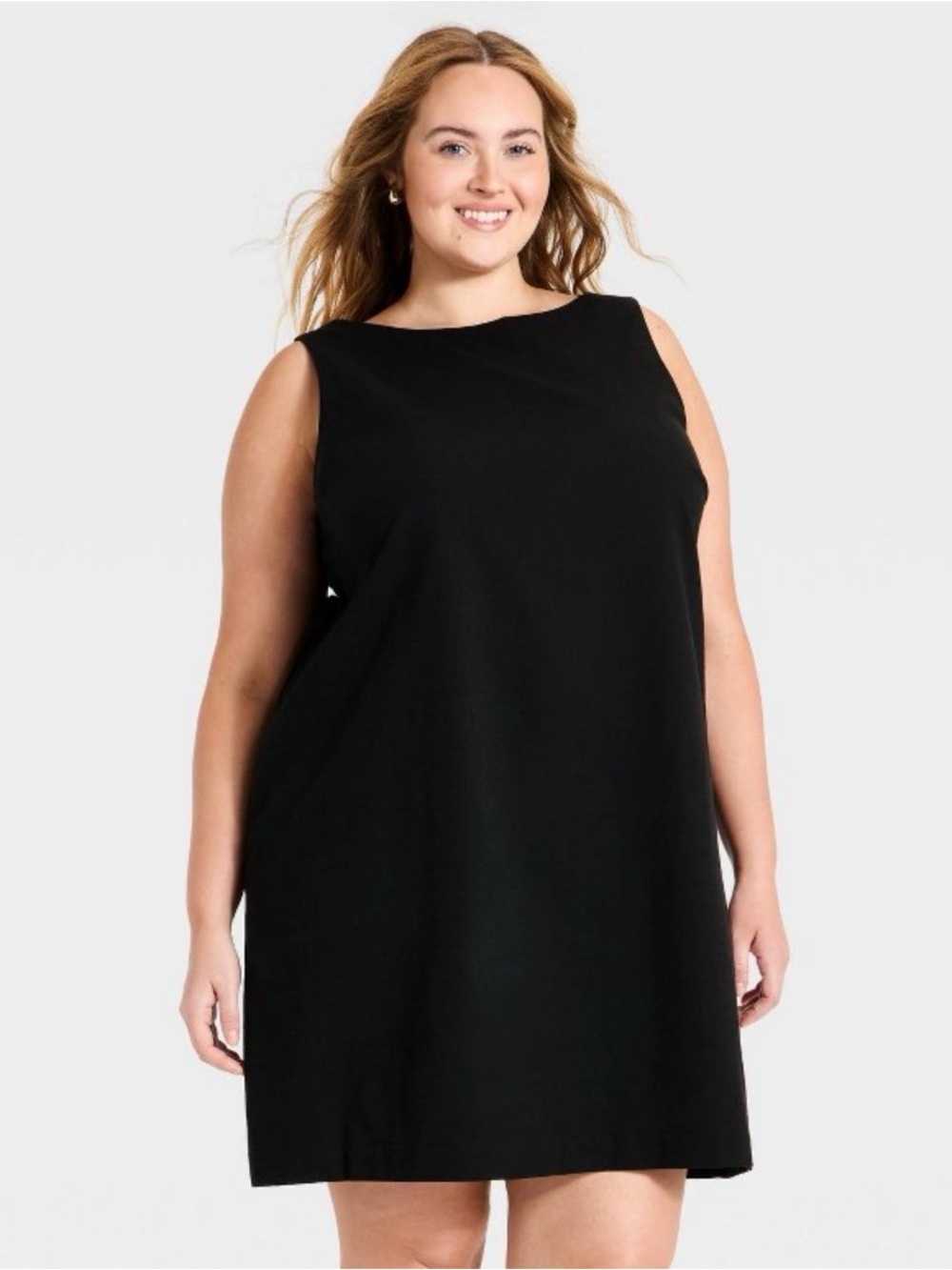 a new day Black Sleeveless Shift Dress